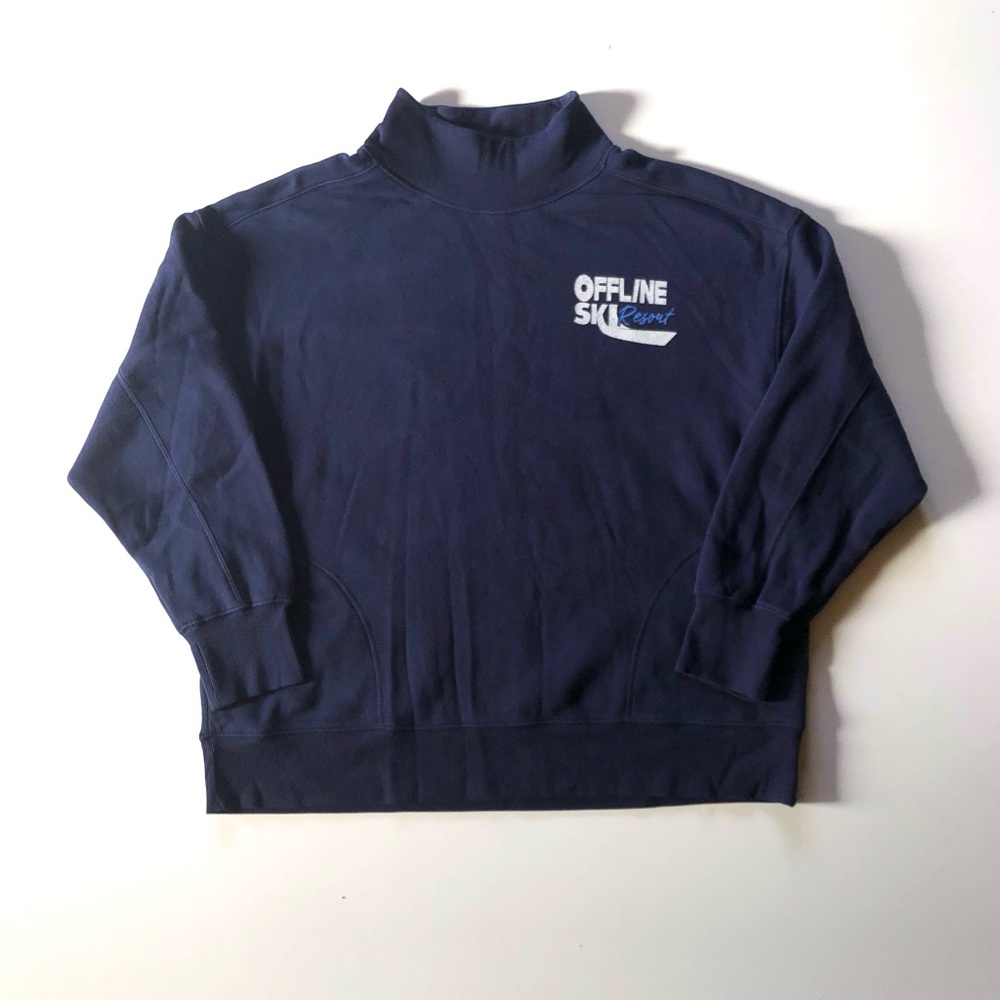 Aerie cloud fleece funnel neck